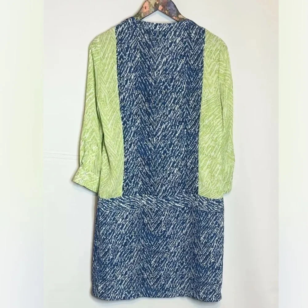 ETCETERA Oasis Shift Dress Size Medium Roll Tab Sleeves - Picture 5 of 9